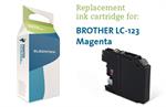 Magenta uoriginal LC123M blækpatroner til Brother